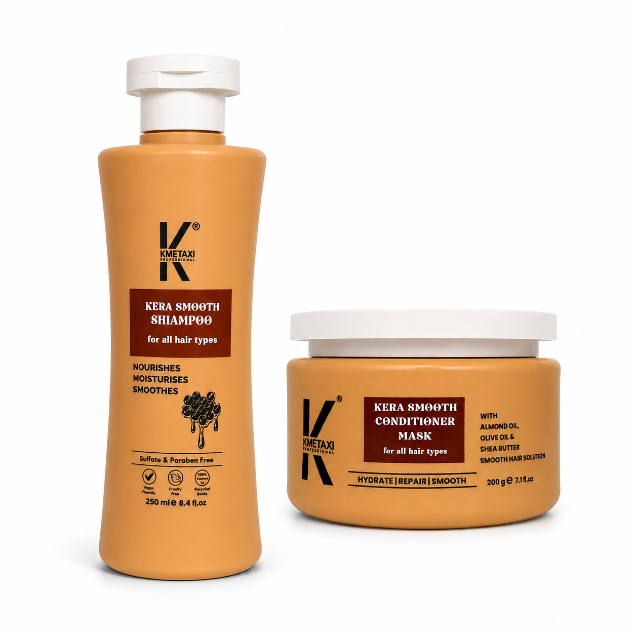 KMETAXI KERASMOOTH SHAMPOO - CONDITIONER COMBO